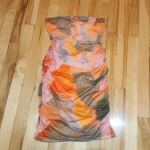 Sunset tiedye mini dress